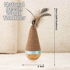 HELLOLEIBOO | Entertaining Feather Wand Cat Toy With Bell