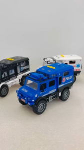 [GẦM CAO] Đồ chơi Mô hình Xe Cảnh sát Cứu thương CÓ ĐÈN NHẠC 3 CHẾ ĐỘ kéo cót chạy đà mạnh xe ô tô địa hình 832-9900