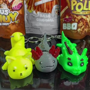 Happy Nyemil - Paket 10 pcs cemilan FREE Keychain Shiba Axolotl Dragon Forest