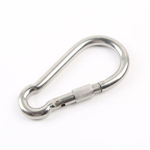 1/2PCS Stainless Steel Carabiner Clip with Screw Key Rings Hiking Clips Locking Carabiner for Hiking Camping Outdoor Accessories