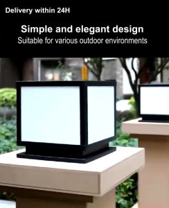 【 Free Shipping 】 Solar Garden Pillar Light LED 4 Tricolor Outdoor Lamp Waterproof IP67 Gate Wall Lights Outdoor Pillar Light Lampu Pagar Holder Outdoor Pillar Lights Automatic Sensor Warm White Post Lights Fence Post Garden lights