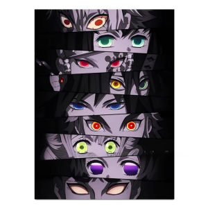 Bandai | 5D DIY Diamond Painting Kit Demon Slayer Hashira Anime Art Full Drill Rhinestone Mosaic Wall Decor Craft Kit Home Gift Frameless