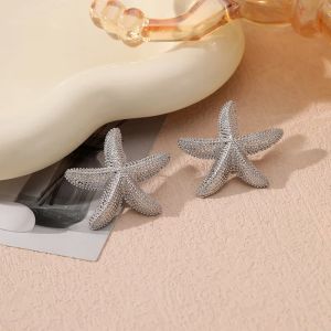 Cross-border Hot Sale Summer Starfish Earrings Simple Fashion Trend Starfish Element Womens Earrings