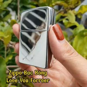 Bật Lửa Zippo Bạc Bóng Love You Forever Đời La Mã E2000 Bản Giới Hạn ( Tặng Phụ Kiện )