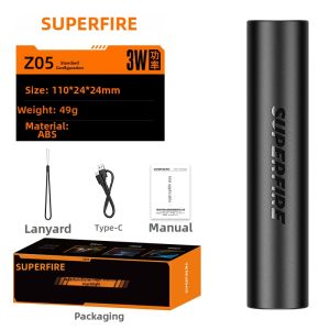 SUPERFIRE | UV Inspection Torch 395nm Rechargeable