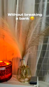 5/10Pcs 55CM Artificial Fluffy Pampas Grass Bouquet Boho Decor Flower Fake Plant  Home Party Decor