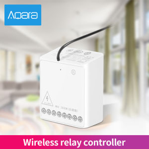 Aqara | Aqara Relay two-way Control Module Zigbee Wireless Relay Switch Controller 2Channels LLKZMK11LM Work With Aqara Home Homekit APP