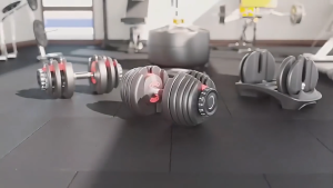 Adjustable Dumbbell Set 2.5-24kg 15 Weight Settings Rubber Coated Steel Anti-Slip Grip Secure Locking Mechanism Space Saving Home Gym Strength Training Equipment