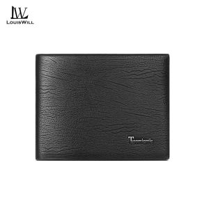 LouisWill กระเป๋าสตางค์ของผู้ชายกระเป๋าสตางค์สั้นแบบเรียบง่าย PU นุ่มกระเป๋าสตางค์เรโทรกระเป๋าสตางค์ผู้ชายหลายบัตรกระเป๋าเดินทาง Pouch Koin ID เครดิตผู้ที่ใส่บัตร