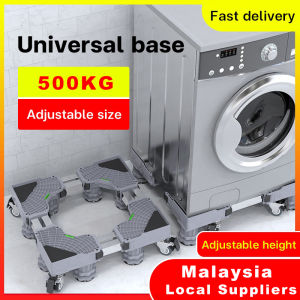 Stainless Steel Washing Machine Stand Base Thickened Refrigerator Base Adjustable Heavy Duty With Wheels