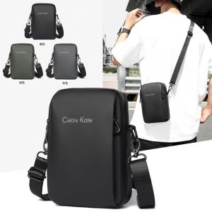 Casual Mens Single Shoulder Crossbody Bag Mini Mobile Phone Bag Dance Front Chest Hanging Bag Trendy Brand Leisure Backpack