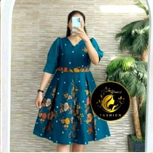 DRESS WANITA KAIN UNGGULJAYA AMARA KODE CB289 LAPIS TRIKOT LENGAN SOPAL