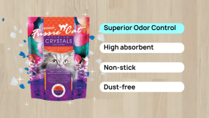Fussie Cat High Absorbent Premium Crystals Cat Litter 5L | Superior Odor Control Low Tracking Biodegradable