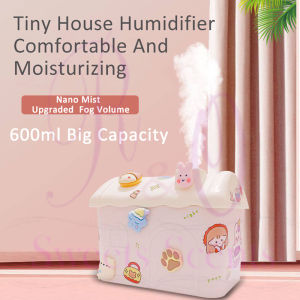 USB Air Humidifier Cute Sticker DIY Tiny House Ultrasonic H2O Big Mist Edition Aroma Diffuser Purifier 600ml