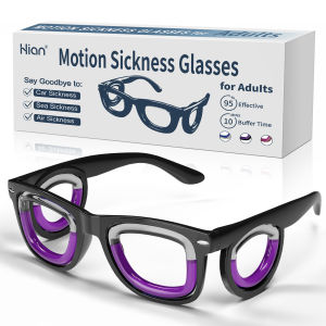 Anti-Motion Sickness Glasses | Ultra-Light Ergonomic Design for Cars/Travel/Cruises | Portable Nausea Relief