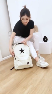 TAS RANSEL CORDUROY BAGPACK Backpack | Tas Ransel Sekolah Motif Bintang Bisa Cod