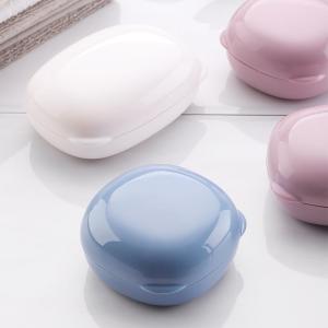 Portable Travel Soap Dish Waterproof Draining Sealed Cute round Face Washing Small Size Bathroom Accessories Soap Box