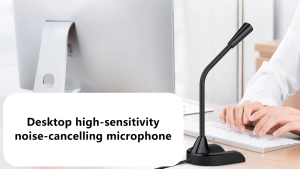 Laptop USB Microphone 3.5mm Computer Desktop Gaming Mic Plug And Play With Holder For PC Laptop