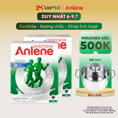 [Giảm 15% tối đa 150K cho đơn từ 550K] Combo 2 Hộp sữa bột Anlene Gold 3X Vanilla 1.2kg