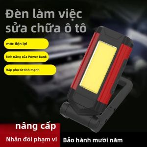 Đèn Pin LED Sạc Di Động COB Từ Tính Làm Đèn Siêu Sáng Chống Nước Cắm Trại Sửa Chữa Ô Tô Đèn Có Chân Đế
