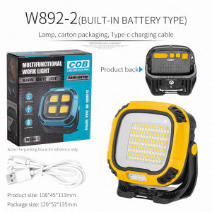 ESMARTER | Portable Outdoor Strong Light COB Flashlight USB Rechargeable Torch Power Bank Camping Fishing Emergency Work Lamp With Hook