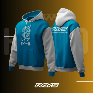 Hoodie Sweater Jaket Jumper HSCLO RAYS CONCEPT IS RACING White & Blue