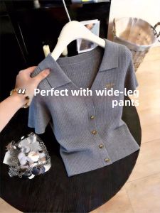 V.C.I | Luxurious Grey Casual V-Neck Polo Shirt