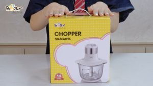 Máy Xay Thịt Đa Năng Bear 2L Cối Thủy Tinh Dao 4 Tầng Xay Rau Củ Hạt Cứng Cực Nhuyễn Chống Ồn Dễ Vệ Sinh Công Suất 300W - SB-MA02L
