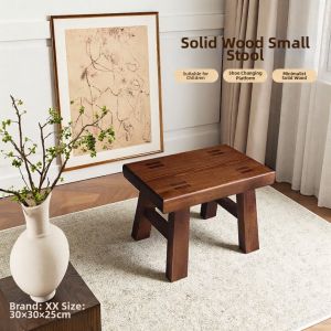 FEIZHUXIANSEN | Solid Wood Simple Childrens Shoe Changing Stool