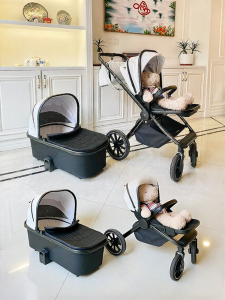 Hagaday | Multifunctional High-View Baby Stroller with Sleeping Basket