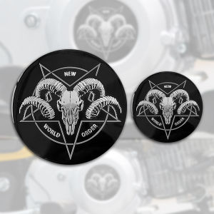 Devil Sheep Pattern Featured Stickers Engine Clutch Cover Modification Stickers Personalized Decorative Stickers High Temperature Heat Resistant Modification Stickers