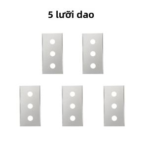 1 Máy Tính Đa Năng Kính Gốm Hob Scraper Cleaner Với 5 Chiếc Lưỡi Dao Tay Cầm Bằng Nhôm Dụng Cụ Vệ Sinh Nhà Bếp Cho Lò Nướng Bếp