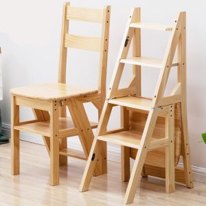 Foldable and Extendable Wooden Step Stool