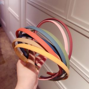 Beauty Korean Scrunchie The New Fashion Candy Color Thin-edged Hair Band Pure Color Wash Headband Hairpin Headwear