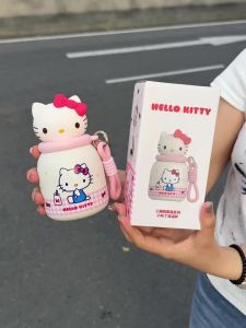 Sanrio | 1pc HelloKitty Cute Thermos Cup 250ml Mini Portable Water Bottle with Lanyard Portable Outdoor Tumbler