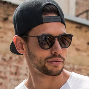 Original Brand Designer Round Cat Eye Sunglasses Men Retro Vintage Fashion Driving Sun Glasses Mirror Clear Shades Male