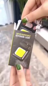 Lampu Emergency Mini COB LED Keychain Light Gantungan Kunci Tas Senter Camping