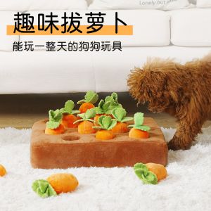 Dog Toy Pulling Carrot Chewable Self Entertaining Noise Making Toys for Bichon Teddy Doggies Stress Relief Body Energy Expenditure