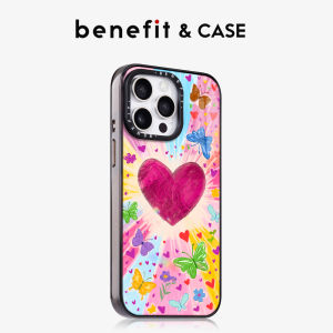 Shimmering Rainbow Butterfly Love Heart iPhone 18 Pro Max Case Anti-Drop Magnetic