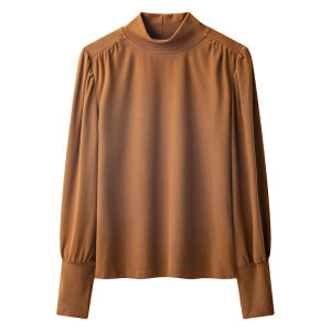 Women's Half High Collar Bubble Sleeve Long Sleeve Base Shirt: A Guide to Korean Style Loose Inner Wear