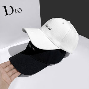 White Hat Female Spring & Fall Peaked Cap Fashion K-style Tide Easiest for Match Black Big Head Circumference Hard Crown Baseball Cap Male Trendy