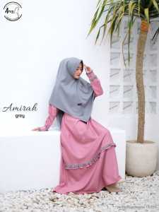 GAMIS ARSY AMIRAH SET HIJAB MATERIAL ITY CREPE TERBARU