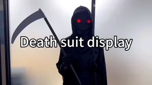 1Set Halloween Cosplay Hantu Cosplay Vampire Jubah Penuai Suram