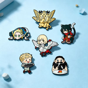 Delicious in Dungeon Enamel Pins 6Pcs Set Marcille Laios Izutsumi Senshi Brooches Lapel Badges