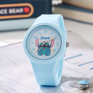 clu Cartoon Stitch Children Silicone Quartz Watch School Gift For Kids ulc