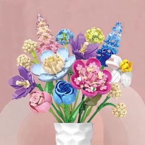 Đồ Chơi Lắp Ráp Bó Hoa Vĩnh Cửu DIY Dành Cho Bé Gái Sáng Tạo Bất Tận Gạch Tự Khóa Nhỏ Tương Thích Với Lego