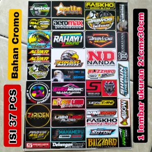 STIKER MINIATUR SOUNDSYSTEM BAHAN CROMO