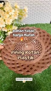 piring rotan asli anyaman/piring rotan plastik/piring rotan prasmanan/piring rotan plastik tebal/piring rotan anyaman/piring rotan cekung plastik