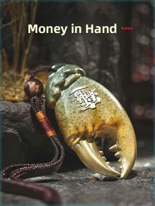 Handcrafted Pure Copper Crab Claw Yellow Bronze Home Decorations Symbolic Display Piece Modern Chinese Style Decorative Ornaments