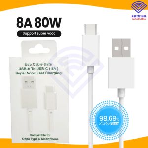 COD - KABEL DATA CHARGER 8A 80W TIPE TYPE C SUPER VOOC FAST CHARGING FOR OPPO RENO 6 7 8 9 FIND X